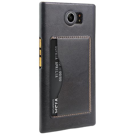 Leather Hard Back Case Card Pouch Blackberry Priv