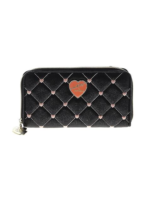 Luv Betsey By Betsey Johnson Polyurethane Black Wallet One Size