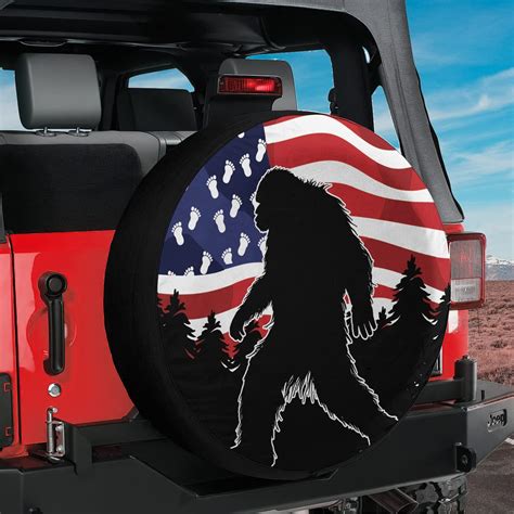 Camelliaa Shop Bigfoot Us Flag Spare Tire Cover With Or