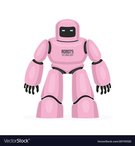 Pink Robot Royalty Free Vector Image VectorStock