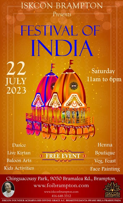 Festival of India 2023 – ISKCON Brampton