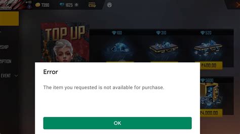 Freefire Topup Problem The Item You Requested Is Not Available For