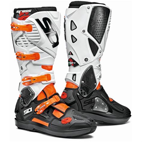 Купить кроссовые мотоботы Sidi Crossfire 3 SRS Black White Orange Fluo ...