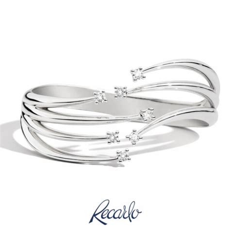 Bracciale In Oro Bianco Kt Con Diamanti Collezione Eternity