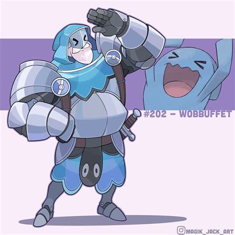 Artstation Wobbuffet Armor Jack Burke Pokemon Pokemon Characters