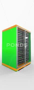 Modern server rack. Server rack image. Isolated on white background. 3d render: Royalty Free ...