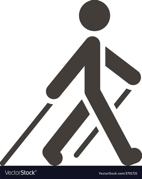 Nordic Walking Icon Royalty Free Vector Image Vectorstock