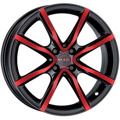 JANTES ROUES MAK MILANO 4 POUR DACIA DOKKER 6 5X16 4X100 BLACK AND RED