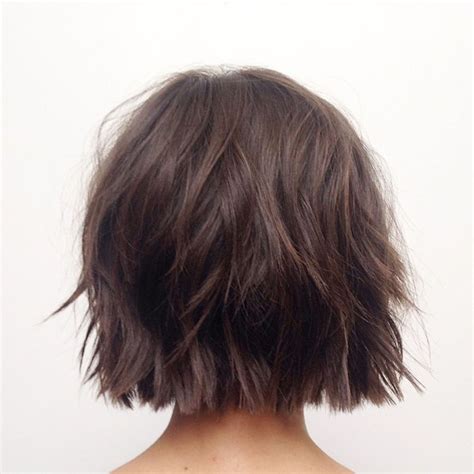 One Length Choppy Chocolate Bob Choppy Bob Haircuts Wavy Bob Hairstyles Bobs Haircuts Haircut