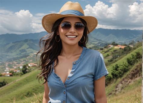 Hermosa Mujer Latina En Sus Vacaciones En Colombia Foto Premium