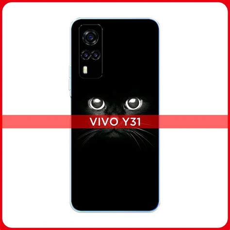 Силиконовый чехол на Vivo Y31/Y53s 4G / Виво Y31/Y53s 4G Взгляд черной ...