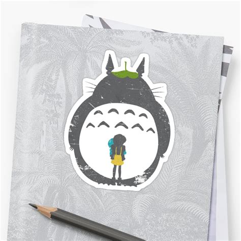 "Totoro Silhouette" Stickers by Gingerbredmanny | Redbubble