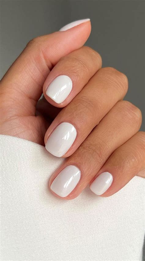 Simple Nail Ideas Thatre Perfect For January Winter White Short Nails