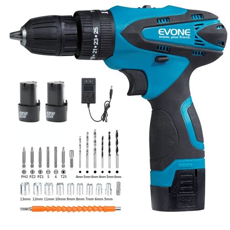 12v 1300mah Electric Lithium Cordless Drill Power Tool Set With Battery