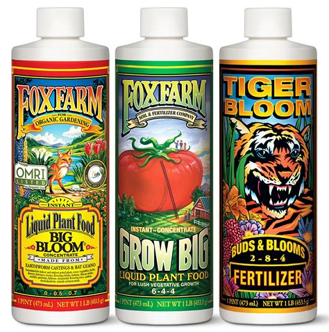 Buy FoxFarmFertilizer Soil Trio Liquid ent: Tiger Bloom, Grow Big, Big