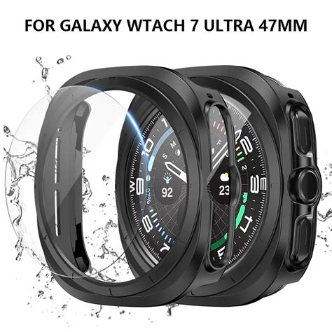 Tempered Glass Case For Samsung Galaxy Watch 7 40mm 44mm Pc Cover All Around Protective Bumper