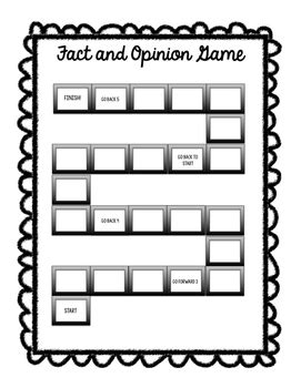 Fact And Opinion Game By Stay At Home Activity Mom Tpt