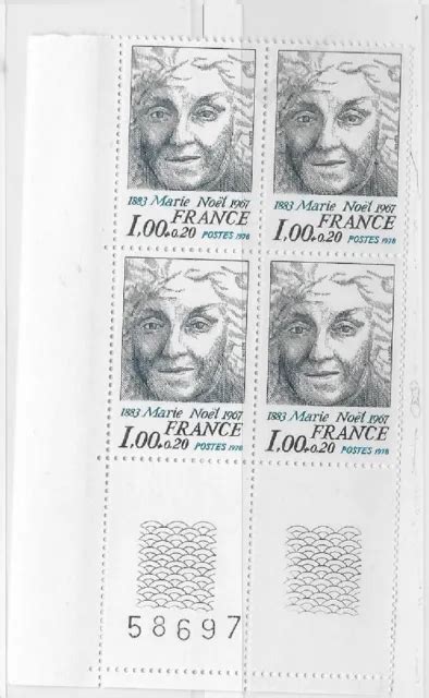 1978 BLOC DE 4 coin numéroté marie noel N 1986 neuf EUR 1 50