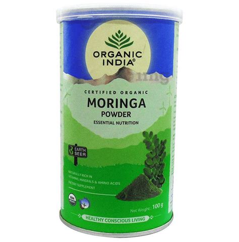 Organic India Moringa Powder Buy Tin Of 100 Gm Powder At Best Price In