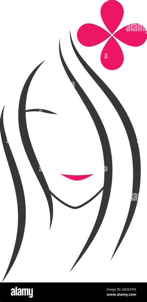 Beauty Women face silhouette character Logo Template Stock Vector Image & Art - Alamy