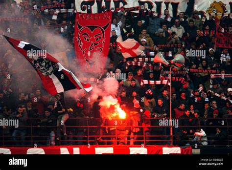 AC Milan fans soak up the atmosphere prior to the game Stock Photo - Alamy