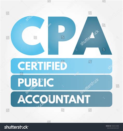 Cpa Certified Public Accountant Acronym Royalty Free Stock Vector