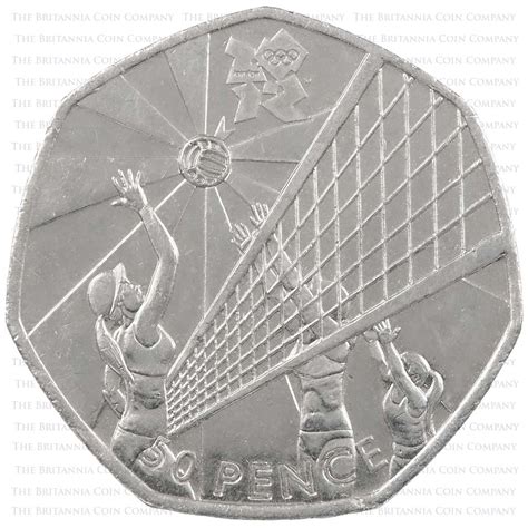 2011 Olympic Volleyball 50p Circulated The Britannia Coin Company