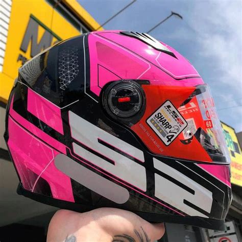 Capacete Ls Ff Ultra Preto Rosa Capacetes De Moto Magazine Luiza