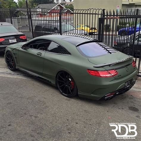 Mercedes Benz S63 Wrapped In Matte Military Green Vinyl Vinyl Wrap 3m And Avery Dennison Vinyl