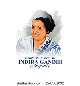 Birthday Indira Gandhi Politician Who Served Stock Vector (Royalty Free ...