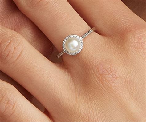 Pearl Wedding Rings With Diamonds