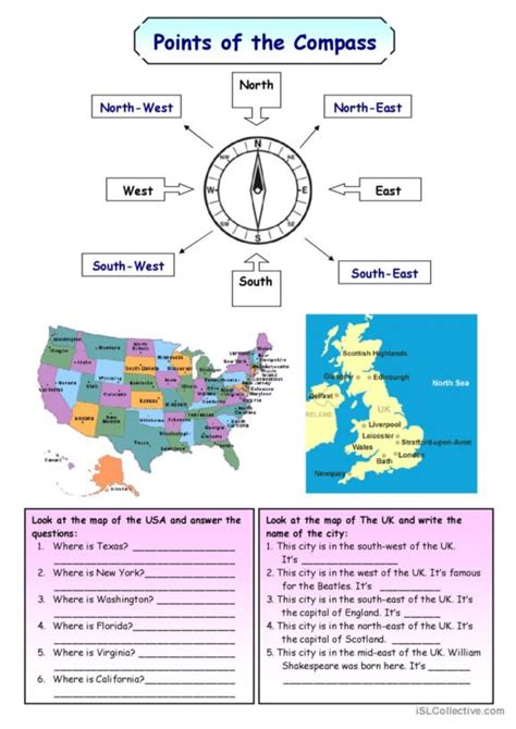 19 Compass English Esl Worksheets Pdf And Doc