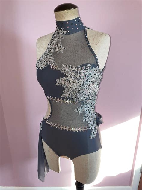 Custom Dance Costumes Lyrical Jazz Contemporary Slate Grey Etsy