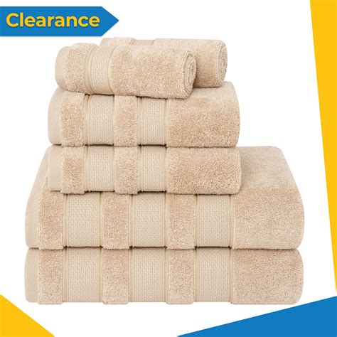 American Soft Linen Salem 6 Piece Bath Towel Set 100 Combed Cotton