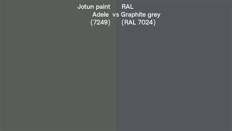 Jotun Paint Adele 7249 Vs RAL Graphite Grey RAL 7024 Side By Side