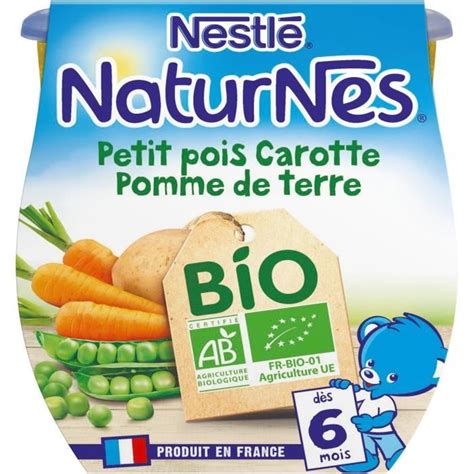 Nestl Naturnes Bio Petit Pois Carotte Pomme De Terre X G D S