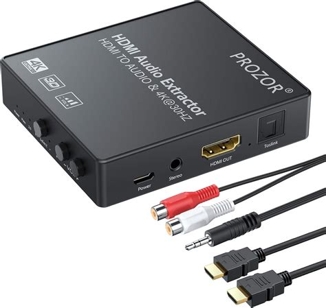 Prozor Extractor De Audio Hdmi Con Control De Volumen K Hdmi A Spdif