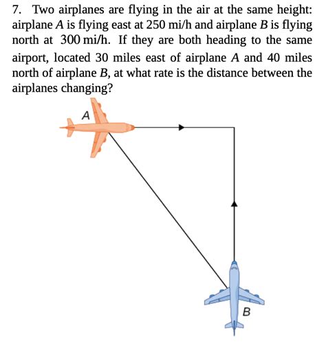 Solved Two Airplanes Are Flying In The Air At The Same Chegg