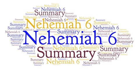 Nehemiah 6 Summary Explaining The Book