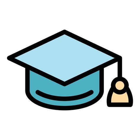 Student Graduation Hat Icon Color Outline Vector 15660187 Vector Art At