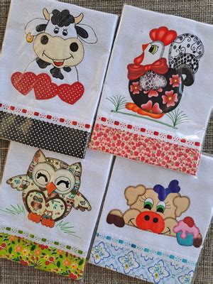 Kit Panos De Prato Patchwork Passa Fita Elo