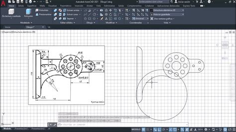 Dibujo De Pieza Mec Nica En Autocad D Dibujo De Soporte Mecanico