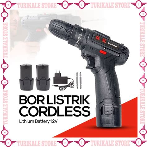 Jual Bor Listrik Cordless Lithium Battery Isi Ulang 12V 88F Di Lapak