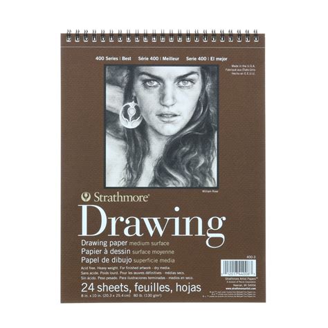 Strathmore Medium Drawing Spiral Paper Pad 8 X10 24 Sheets 400300