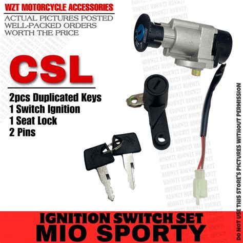 CSL Yamaha Mio Sporty Anti Theft Ignition Set With Seat Lock Keys