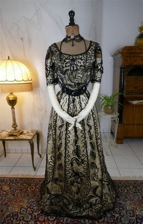 1900 Ball Gown France Edwardian Dress Antique Dress Victorian Dress