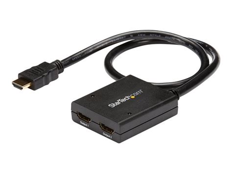 StarTech HDMI Cable Splitter 2 Port 4K 30Hz Powered HDMI