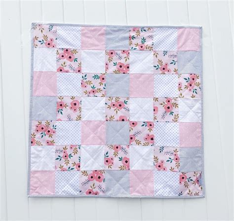 Pink Poppies Minky Baby Quilt Kit Etsy Baby Quilt Kit Baby Quilts