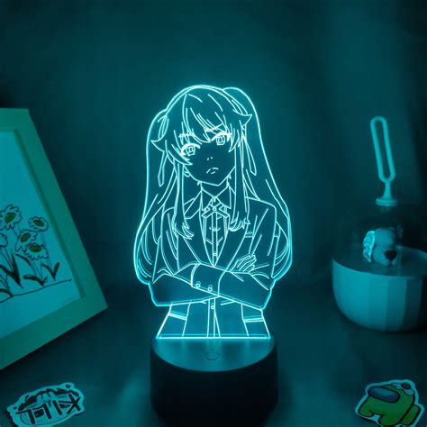 Manga Kakegurui Anime Rysunek Jabami Yumeko 3D LED Neon RGB Lampka