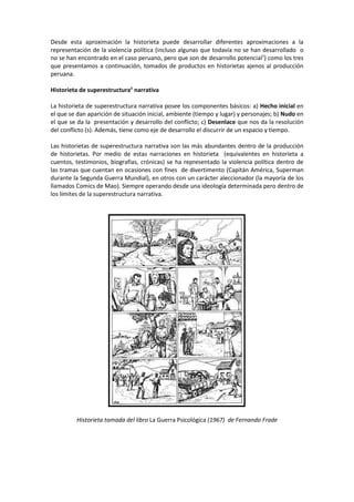 Representación gráfica de la violencia política Historietas Perú PDF